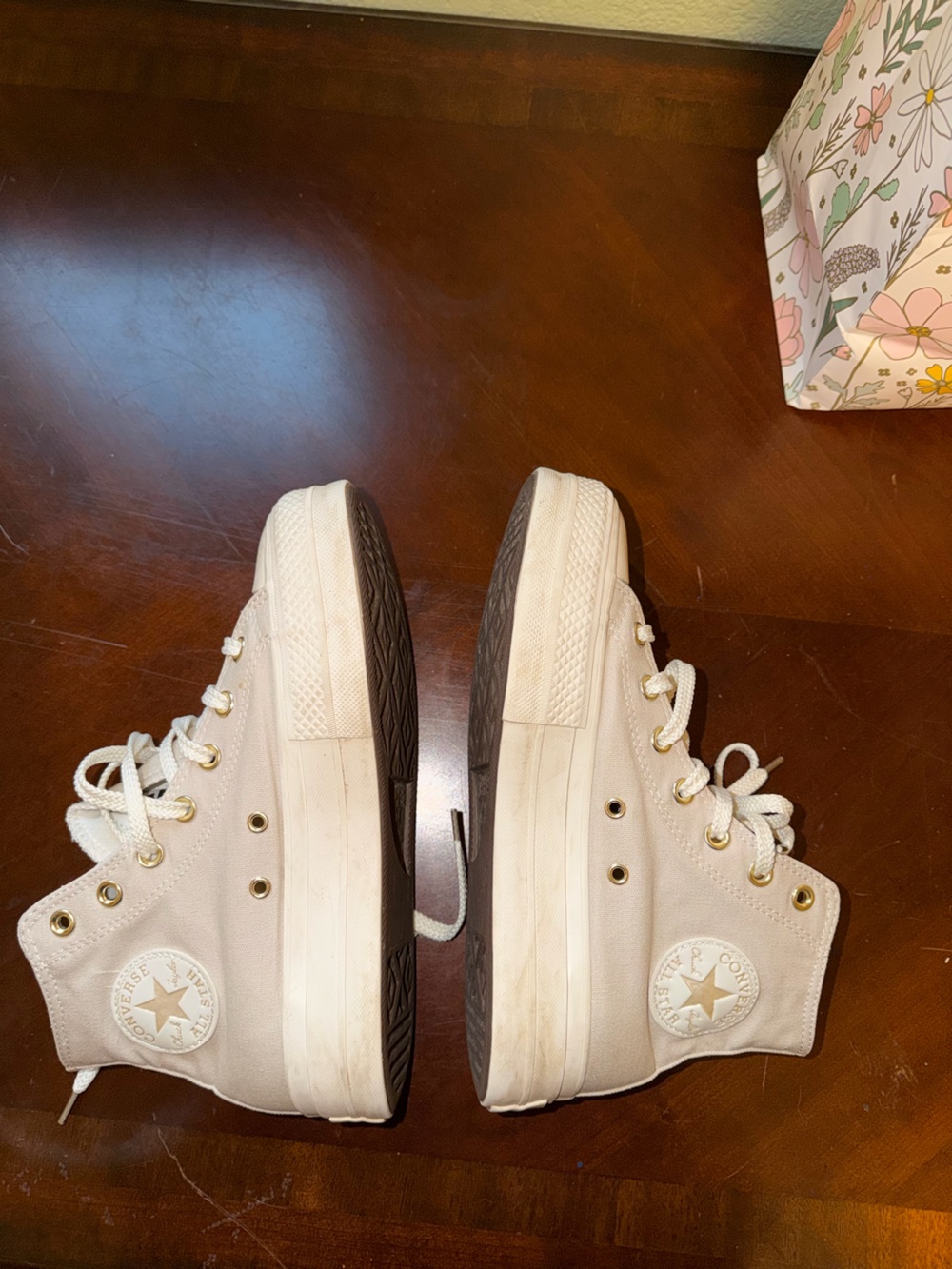 Converse Chuck Taylor All Star Lift Hi Desert Sand Festival Platform Shoes